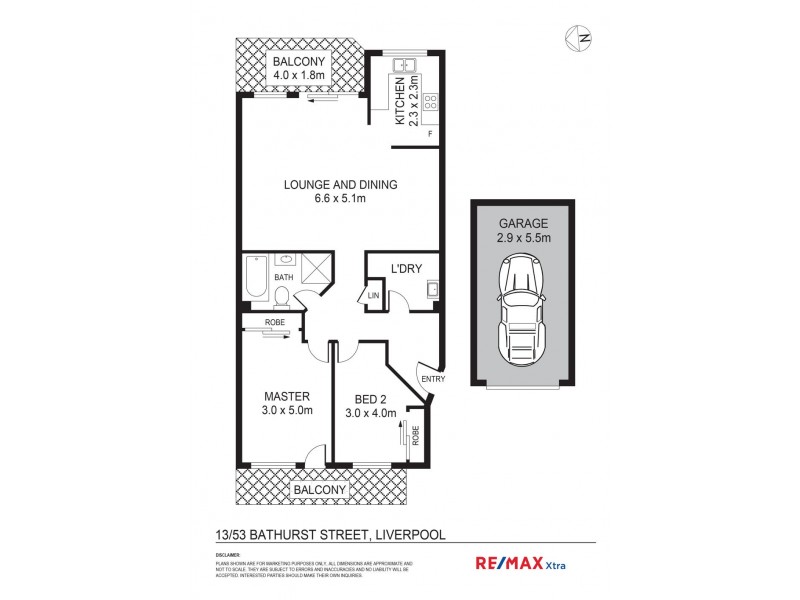 13/53 Bathurst Street, Liverpool NSW 2170 Floorplan