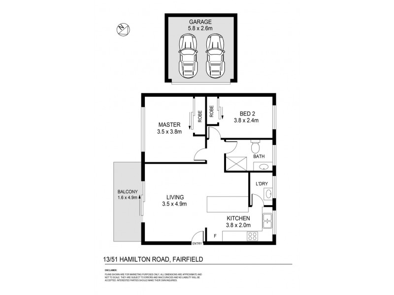 13/51 Hamilton Road, Fairfield NSW 2165 Floorplan