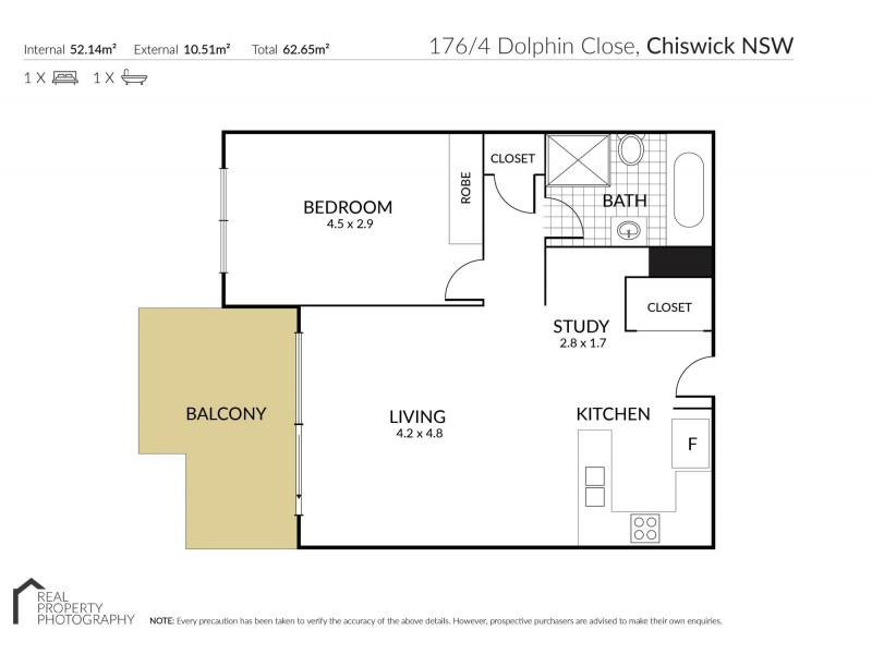 176/4 Dolphin Close, Chiswick NSW 2046 Floorplan
