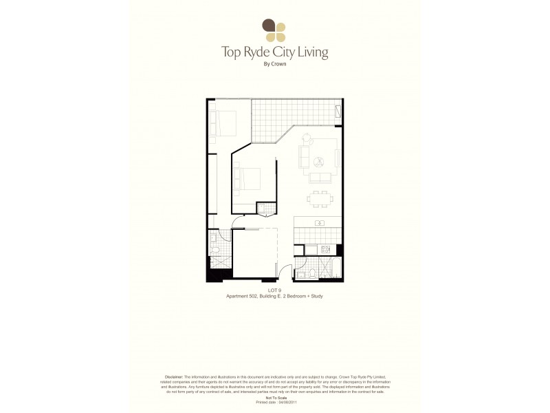 Unit 502E/5 Pope Street, Ryde NSW 2112 Floorplan