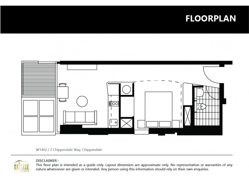 W1402/2 Chippendale Way, Chippendale NSW 2008 Floorplan