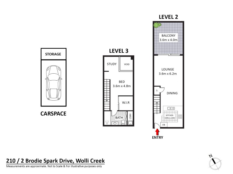 210/2 Brodie Spark Drive, Wolli Creek NSW 2205 Floorplan