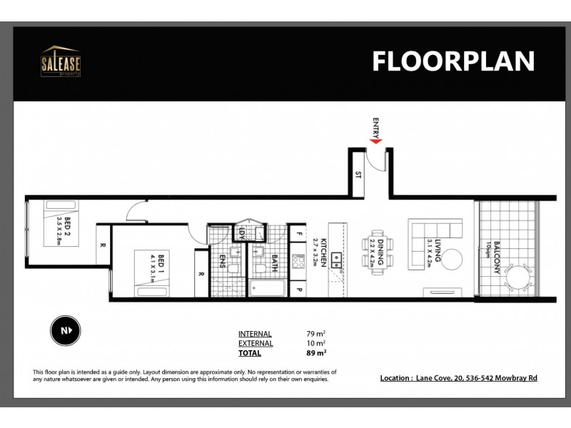 20/536-542 Mowbray Rd, Lane Cove NSW 2066 Floorplan