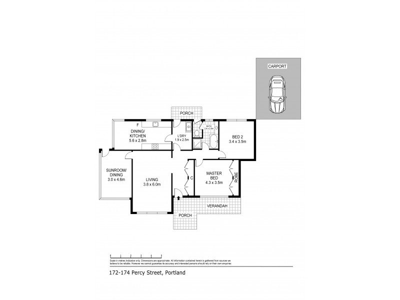172 & 174 Percy Street, Portland VIC 3305 Floorplan