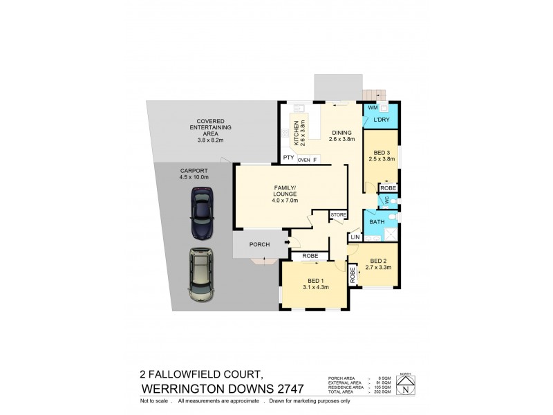 2 Fallowfield Court, Werrington Downs NSW 2747 Floorplan