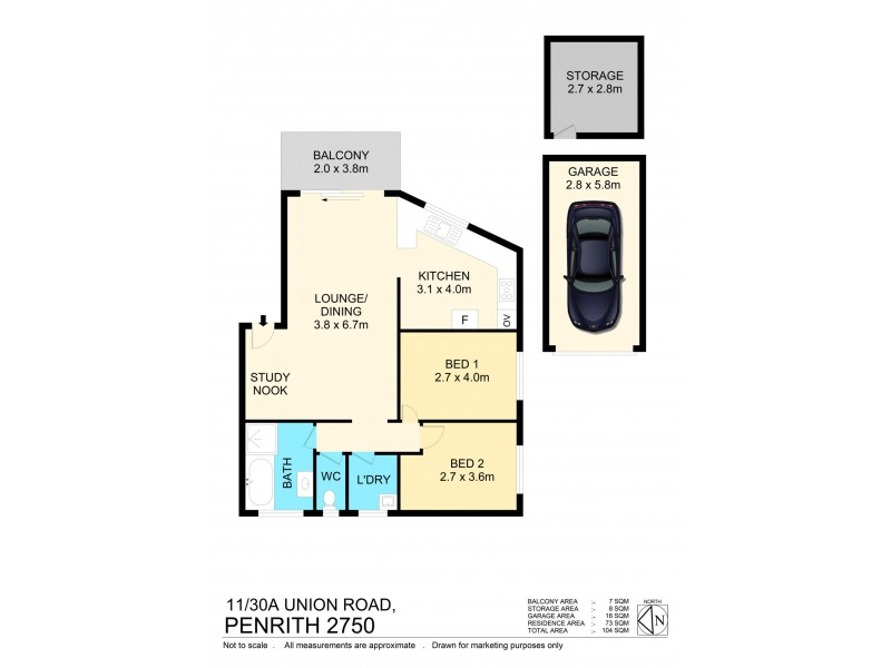 11/30A Union Road, Penrith NSW 2750 Floorplan