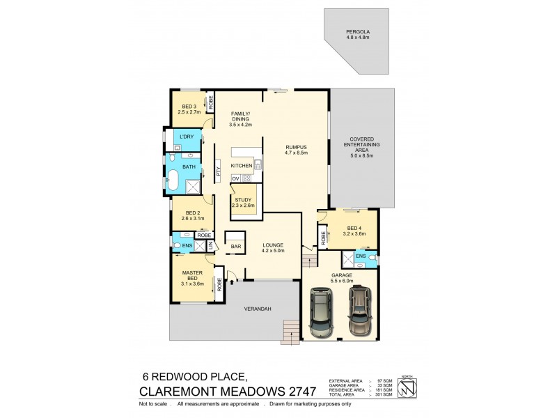 6 Redwood Place, Claremont Meadows NSW 2747 Floorplan