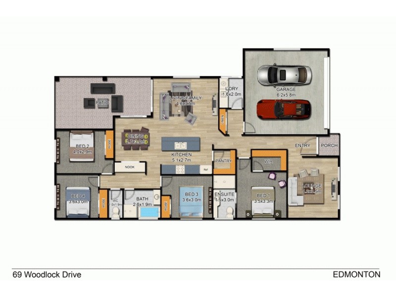 69 Woodlock Drive, Edmonton QLD 4869 Floorplan