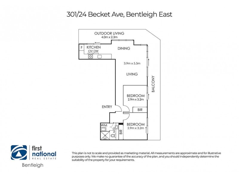 301/24 Becket Avenue, Bentleigh East VIC 3165 Floorplan