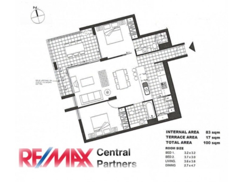3047/3-7 Parkland Boulevard, Brisbane City QLD 4000 Floorplan
