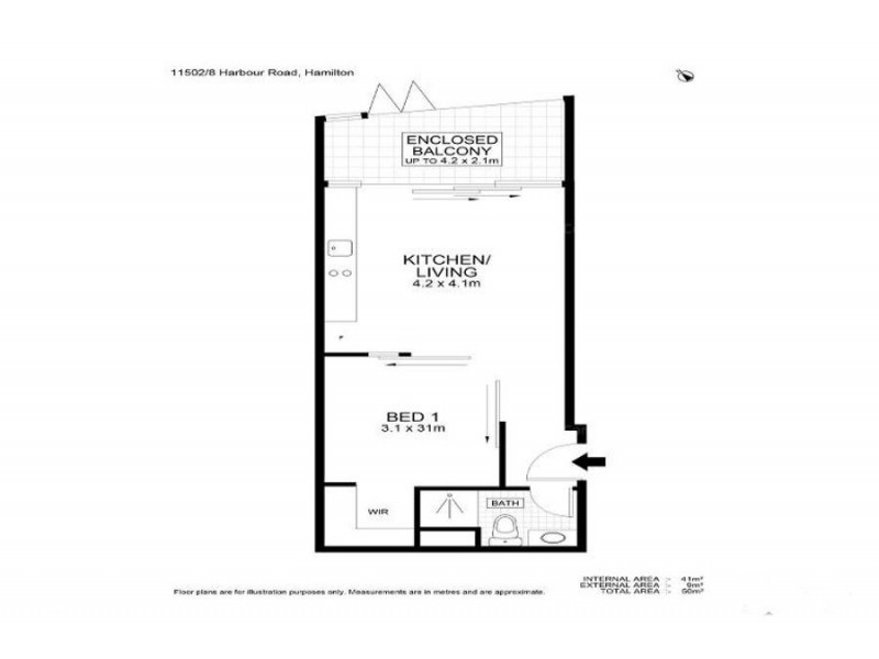 11502 8 Harbour Road, Hamilton QLD 4007 Floorplan