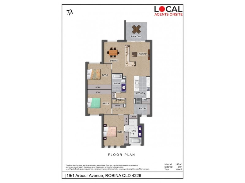 19/1 Arbour Avenue, Robina QLD 4226 Floorplan