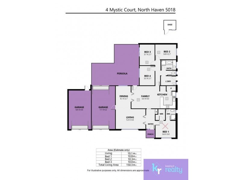 4 Mystic Court, North Haven SA 5018 Floorplan