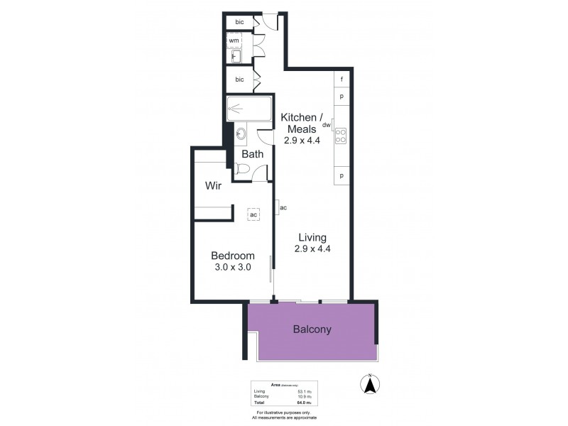 403/248 Flinders Street, Adelaide SA 5000 Floorplan