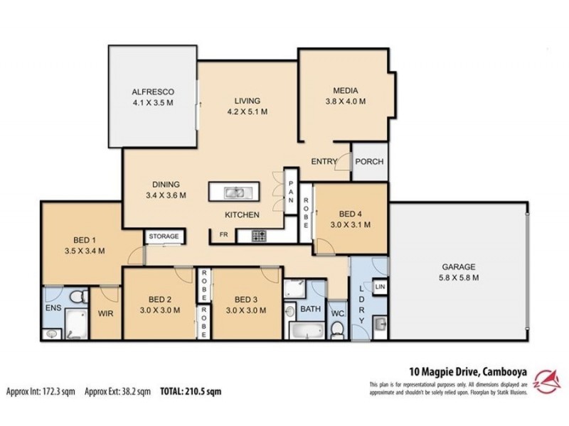 10 Magpie Drive, Cambooya QLD 4358 Floorplan
