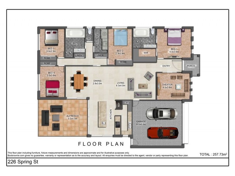 226 Spring Street, Middle Ridge QLD 4350 Floorplan