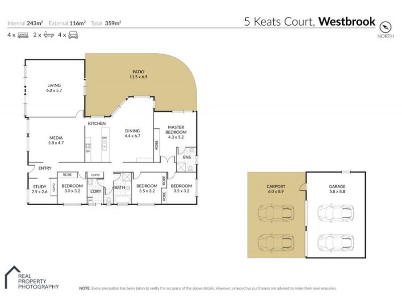 5 Keats Court, Westbrook QLD 4350 Floorplan