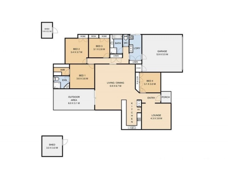 16 Sweetapple Crescent, Centenary Heights QLD 4350 Floorplan