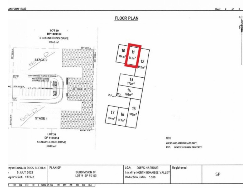 Unit 11 (lot 11) 3-5 Engineering Drive, North Boambee Valley NSW 2450