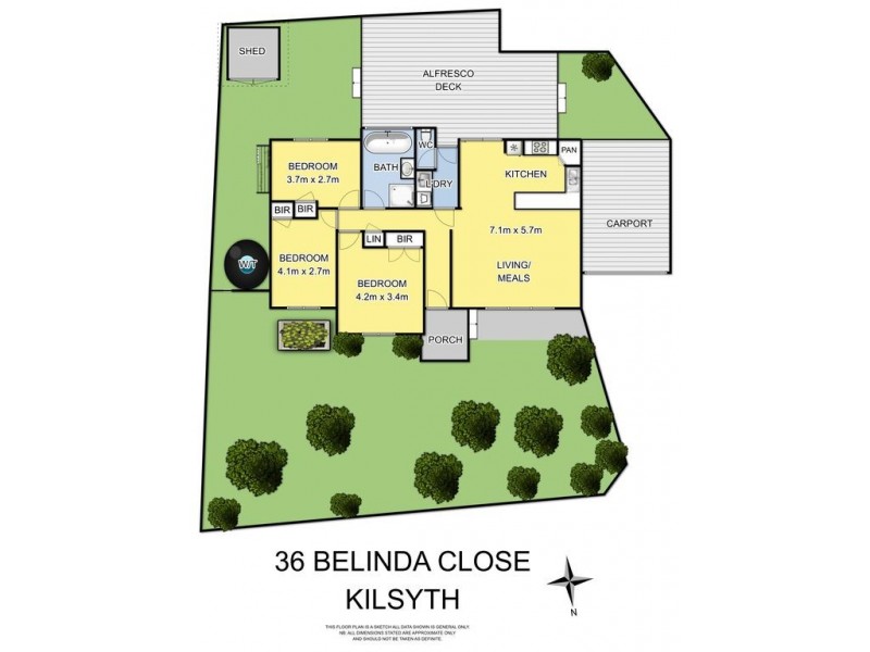 36 Belinda Close, Kilsyth VIC 3137 Floorplan