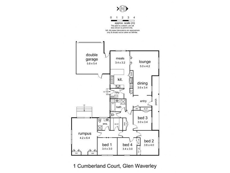 1 Cumberland Court, Glen Waverley VIC 3150 Floorplan