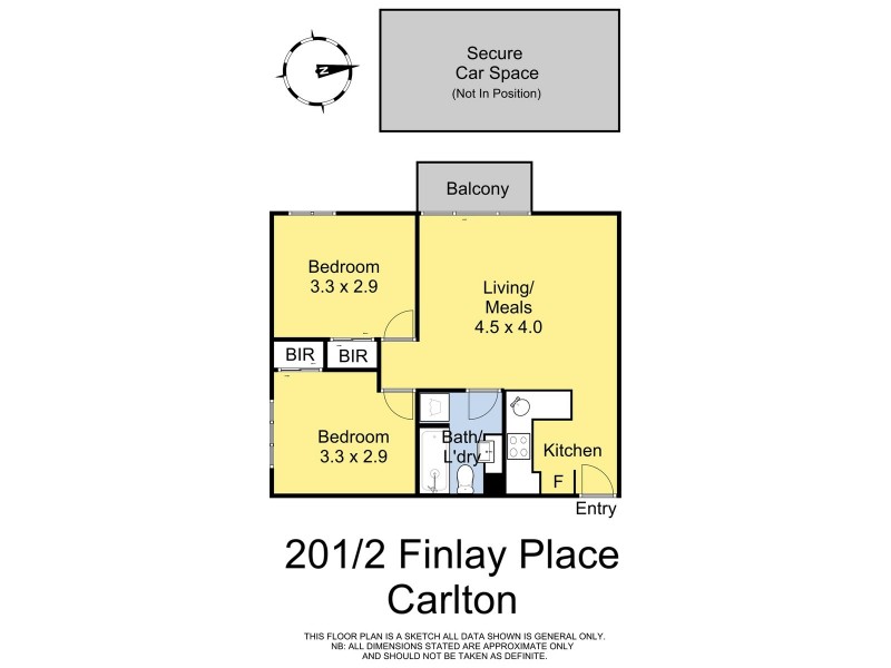 201/2 Finlay Place, Carlton VIC 3053 Floorplan