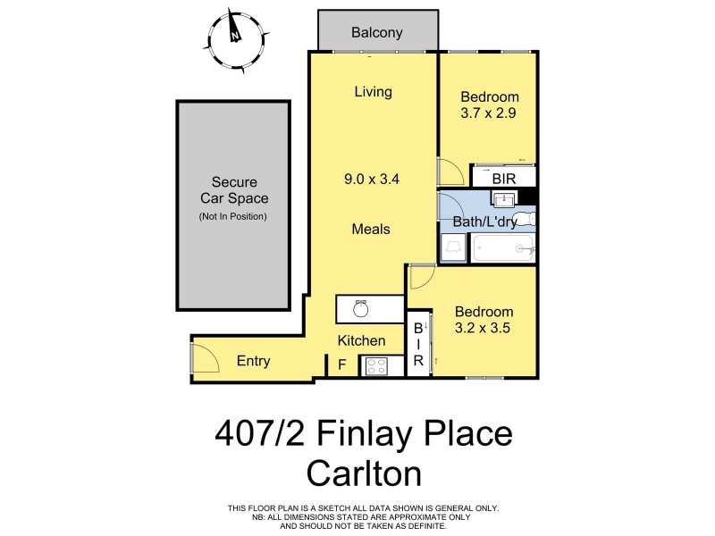 407/2 Finlay Place, Carlton VIC 3053 Floorplan