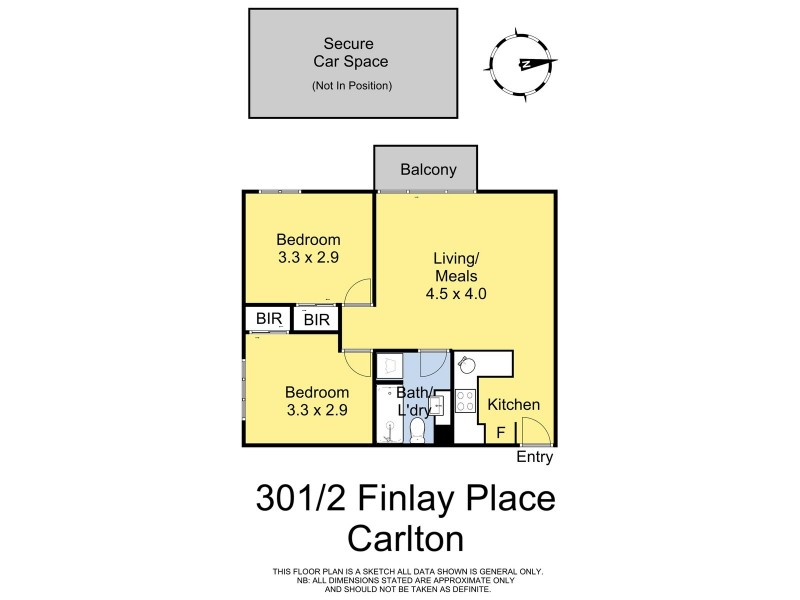 301/2 Finlay Place, Carlton VIC 3053 Floorplan