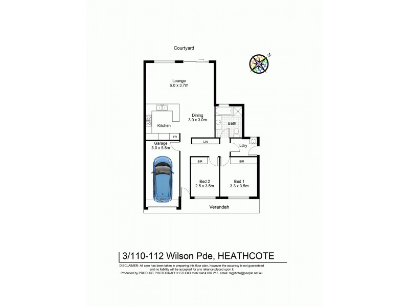 3/110-112 Wilson Parade, Heathcote NSW 2233 Floorplan
