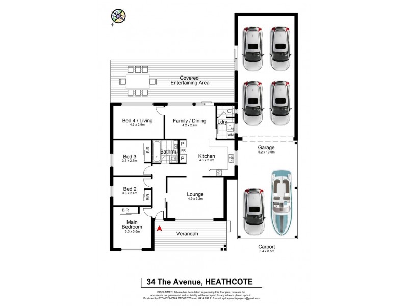 34 The Avenue, Heathcote NSW 2233 Floorplan