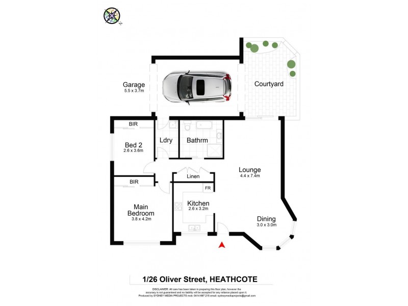 1/26 Oliver Street, Heathcote NSW 2233 Floorplan