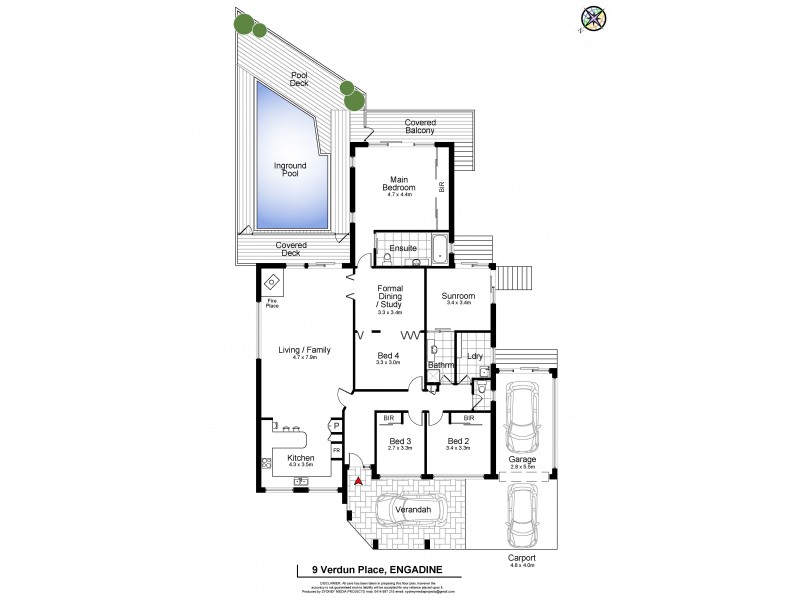 9 Verdun Place, Engadine NSW 2233 Floorplan