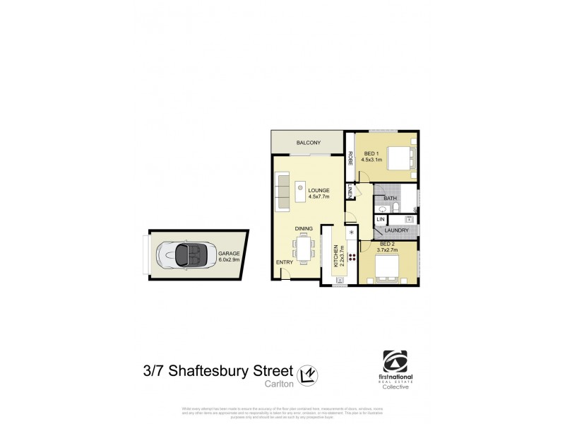 3/7-9 Shaftesbury Street, Carlton NSW 2218 Floorplan