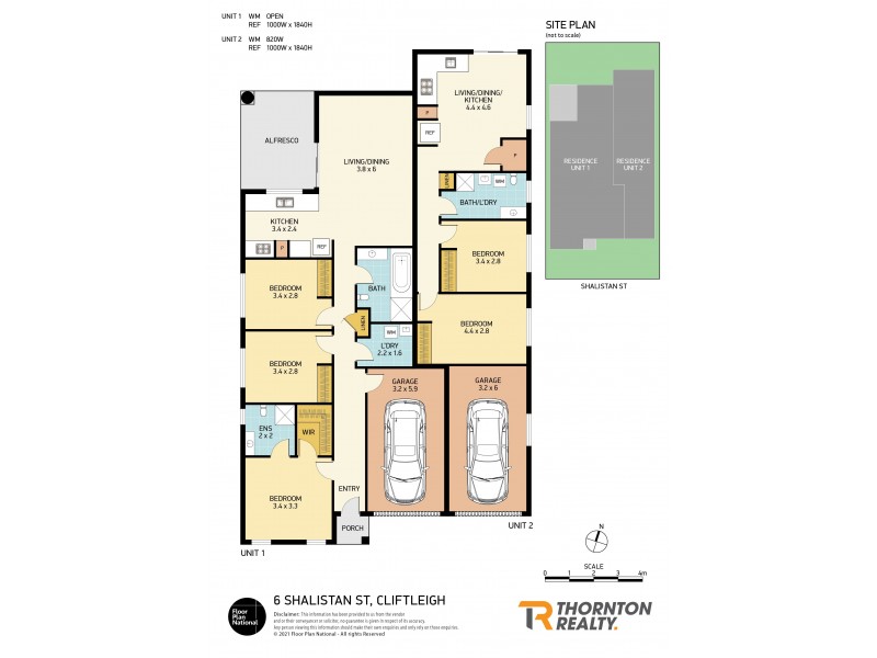 1 & 2/6 Shalistan Street, Cliftleigh NSW 2321 Floorplan