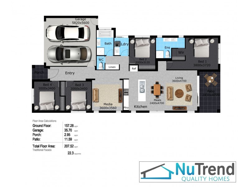LOT 196 Callisia Cres, Banksia Beach QLD 4507 Floorplan
