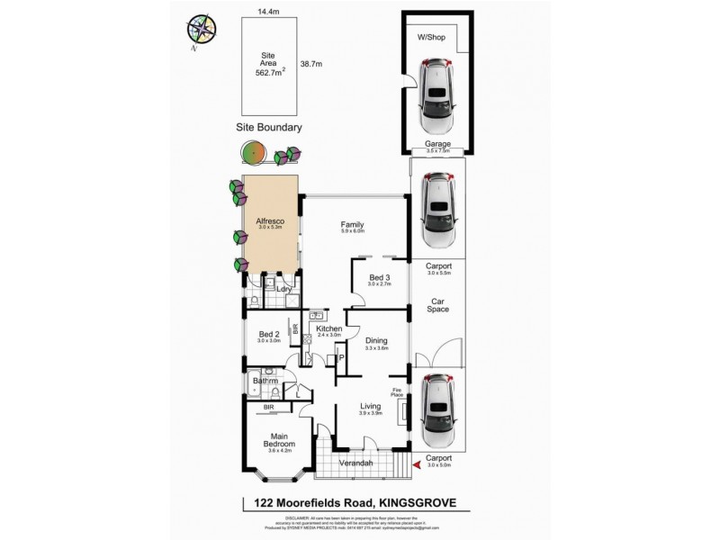 122 Moorefields Road, Kingsgrove NSW 2208 Floorplan