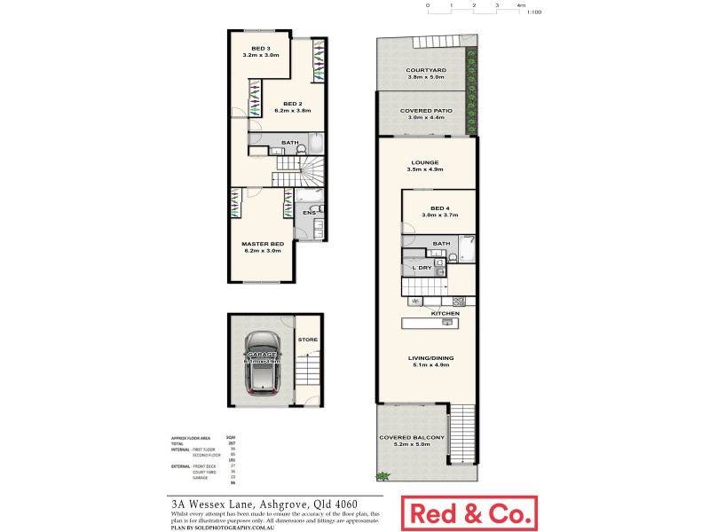 3A Wessex Lane, Ashgrove QLD 4060 Floorplan