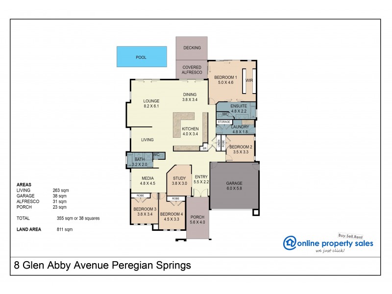 8 Glen Abby Avenue, Peregian Springs QLD 4573 Floorplan
