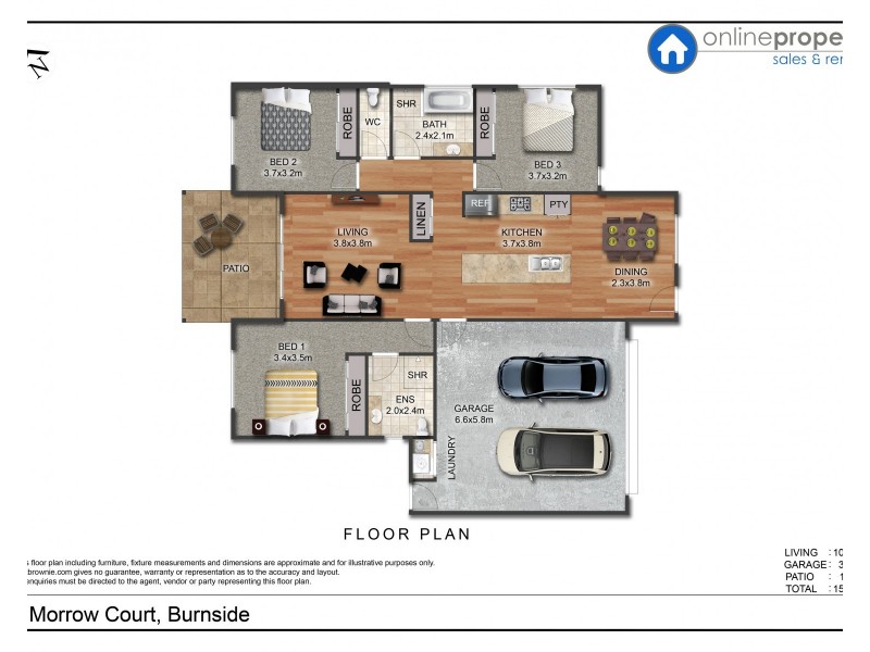 2/9 Morrow Court, Burnside QLD 4560 Floorplan