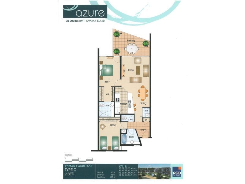43/10 Grand Parade, Kawana Island QLD 4575 Floorplan