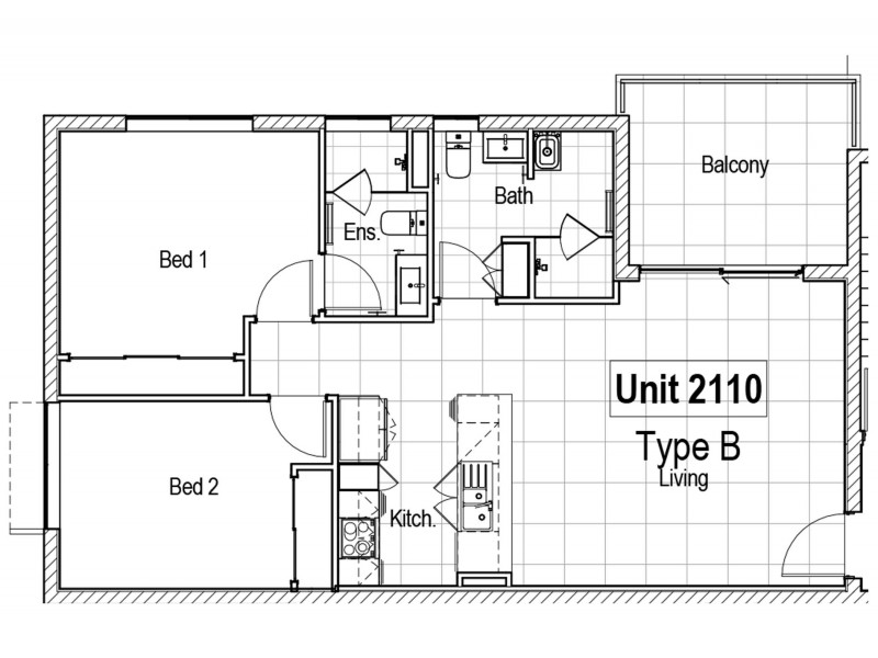 2110/132 Osborne Road, Mitchelton QLD 4053 Floorplan