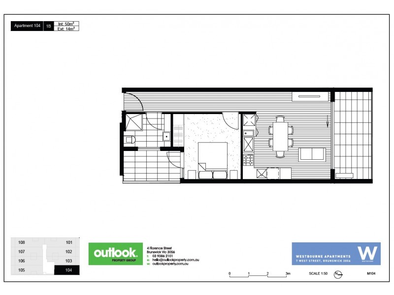 104/7 West Street, Brunswick VIC 3056 Floorplan