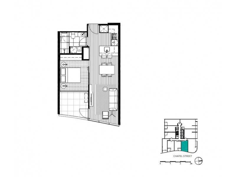 1004/665 Chapel Street, South Yarra VIC 3141 Floorplan