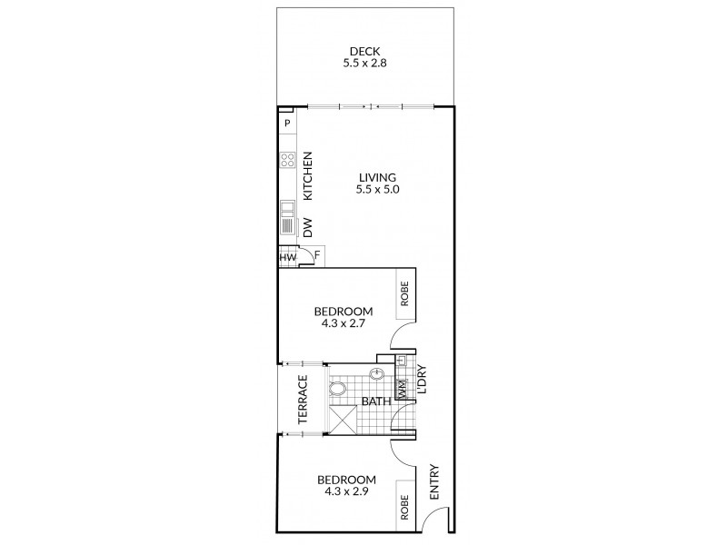 207/32 Breese Street, Brunswick VIC 3056 Floorplan