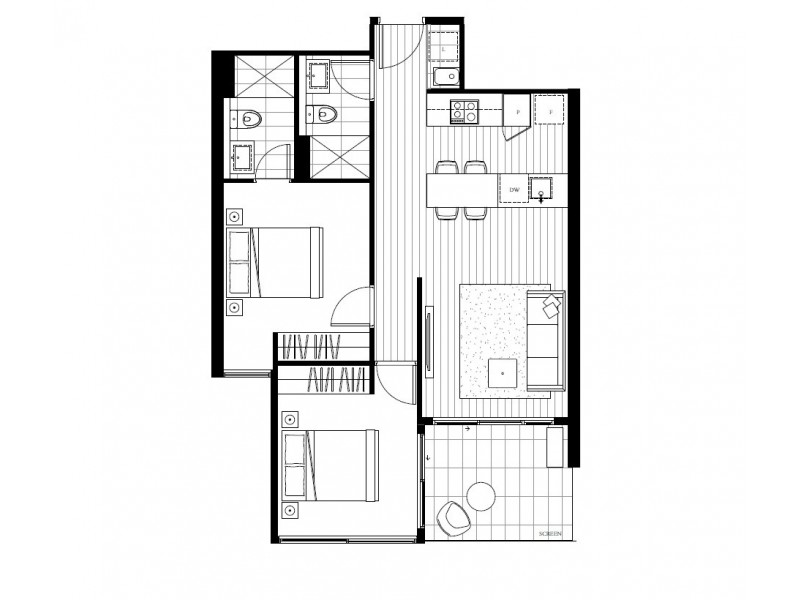 409/14 David Street, Richmond VIC 3121 Floorplan