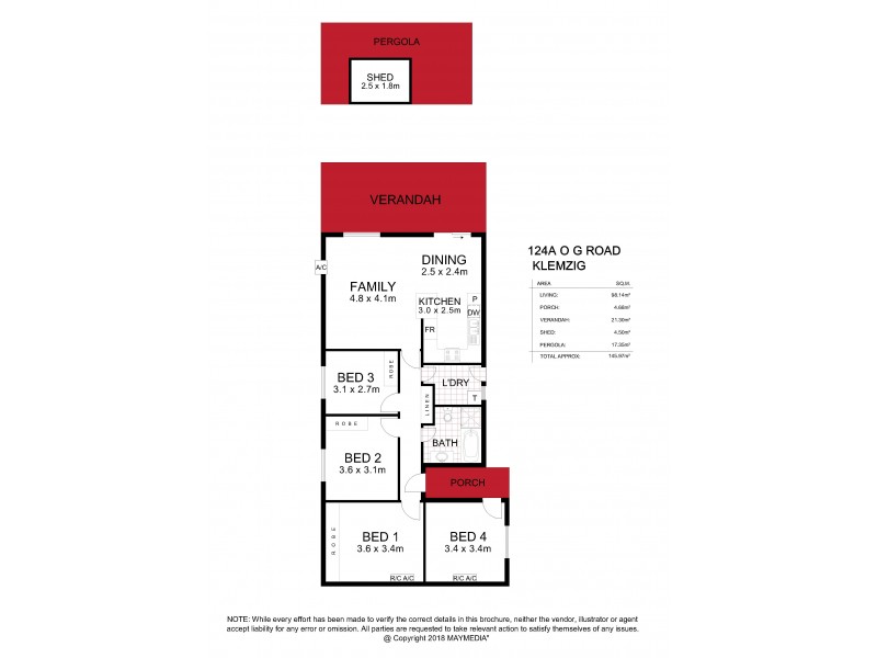 124A O G Road, Klemzig SA 5087 Floorplan