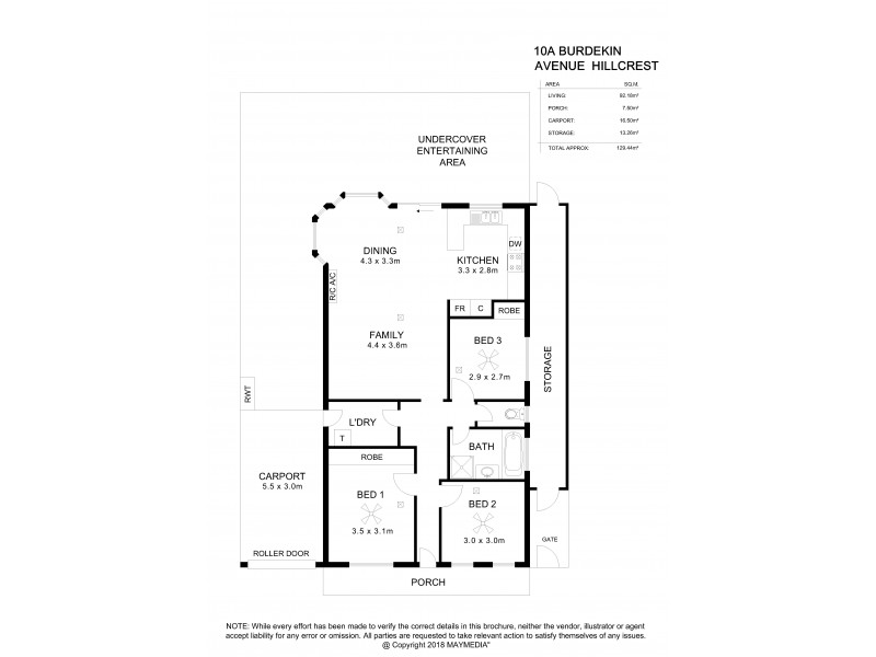 10A Burdekin Avenue, Hillcrest SA 5086 Floorplan