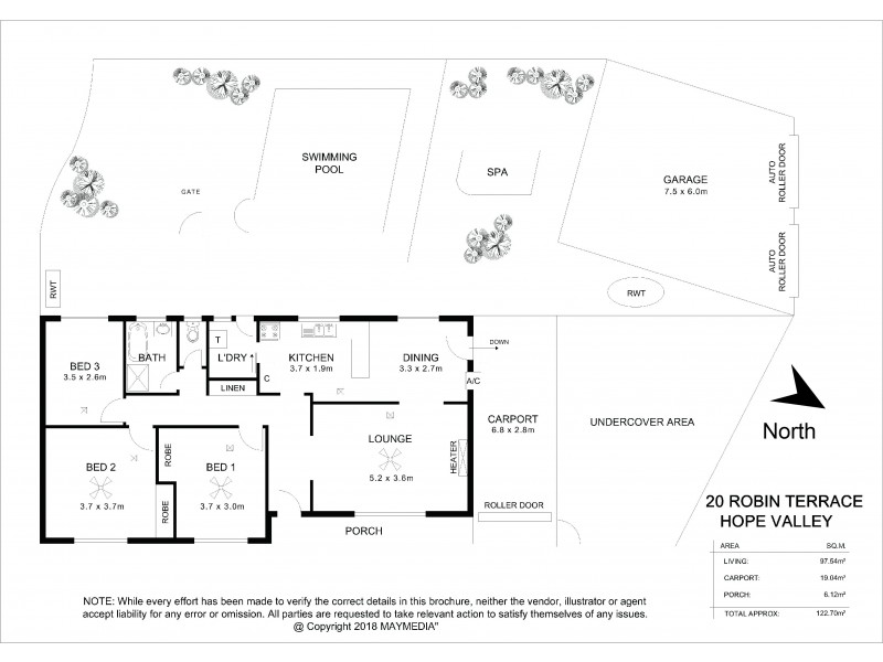 20 Robin Terrace, Hope Valley SA 5090 Floorplan