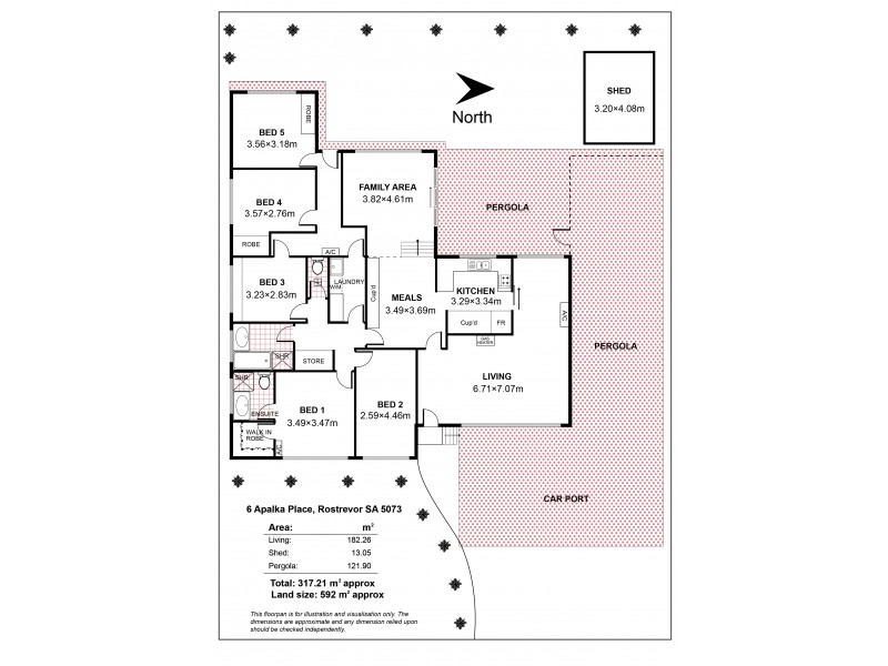 6 Apalka Place, Rostrevor SA 5073 Floorplan