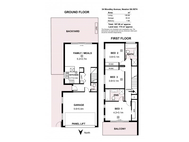 34 Woodley Avenue, Newton SA 5074 Floorplan